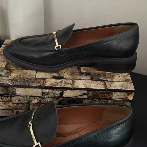 SARTO (US 6) by Franco Sarto Eda Loafer Leather Padded Sturdy Sole English Green - Picture 5 of 16